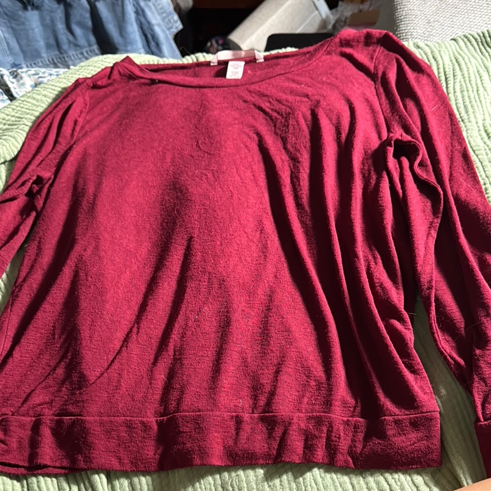 Victoria's Secret Red Crew Neck Sweater
